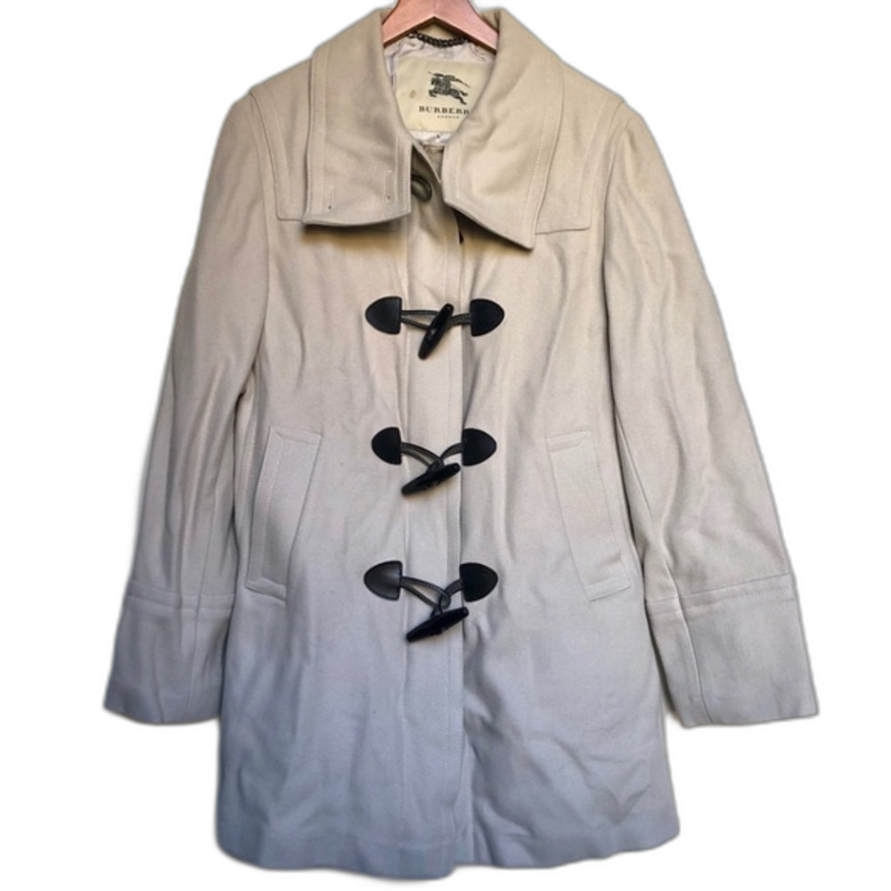 Burberry London British Wool Double Breasted Pea Coat Quiet Luxury Winter